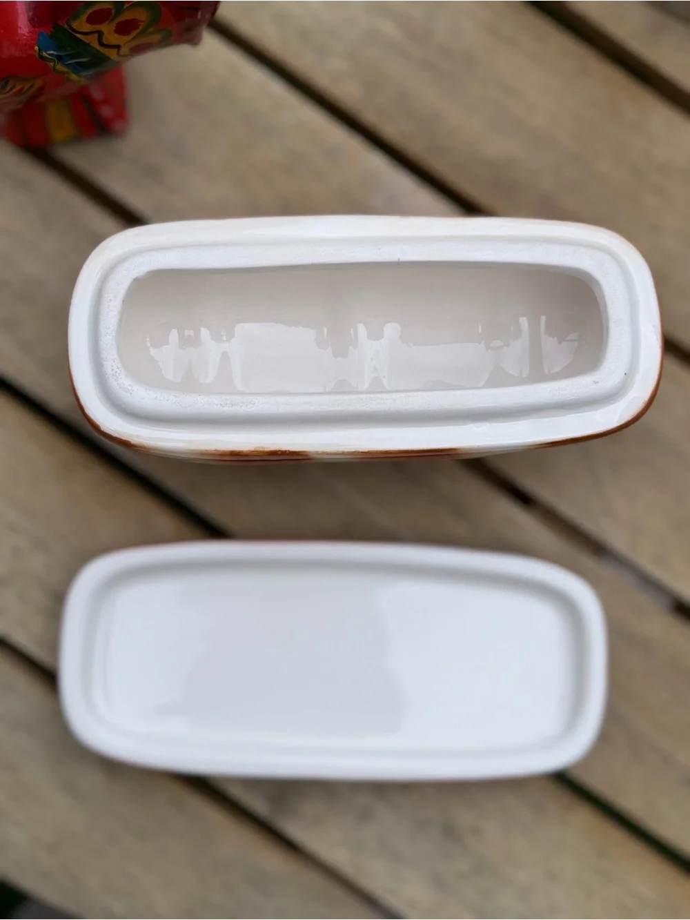 French Bread Tea Party Decorative butter dish whimsy kitchen decor